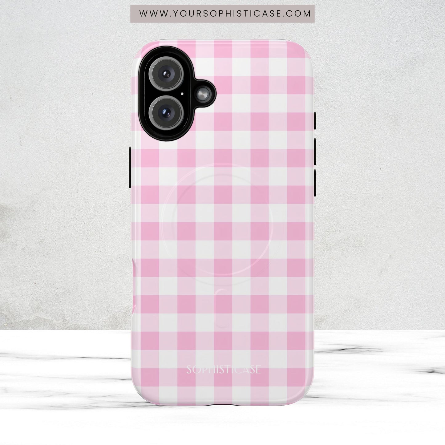 Gingham in Pink - Magsafe Case