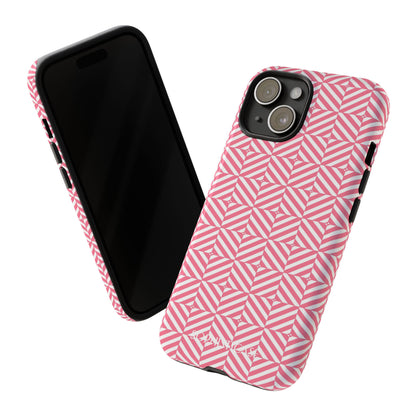 Illusions in Salmon - Dual Layer Shockproof Phone Case for iPhone, Google Pixel and Samsung Galaxy