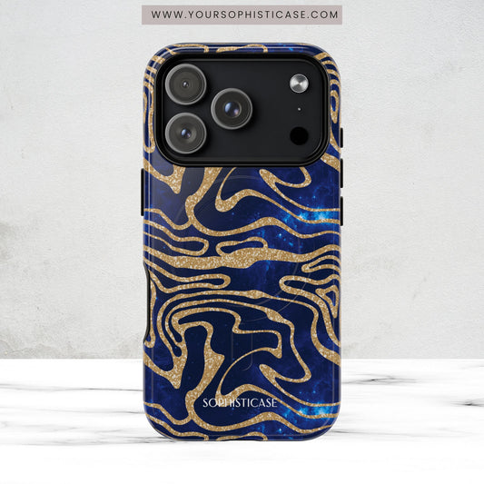 Cosmic Gold in Blue - iPhone Magsafe Case
