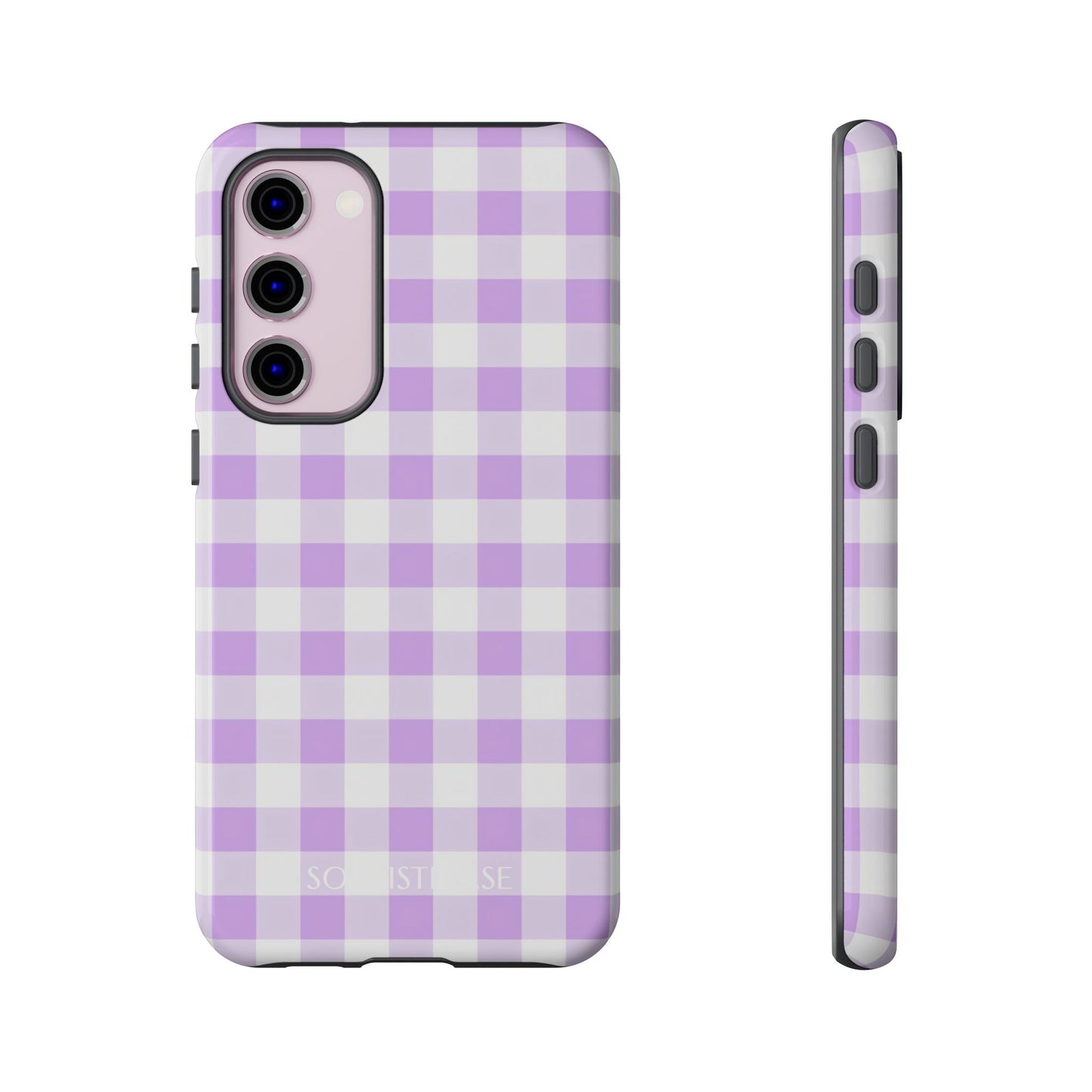 Gingham in Purple - Tough Phone Case for Samsung Galaxy