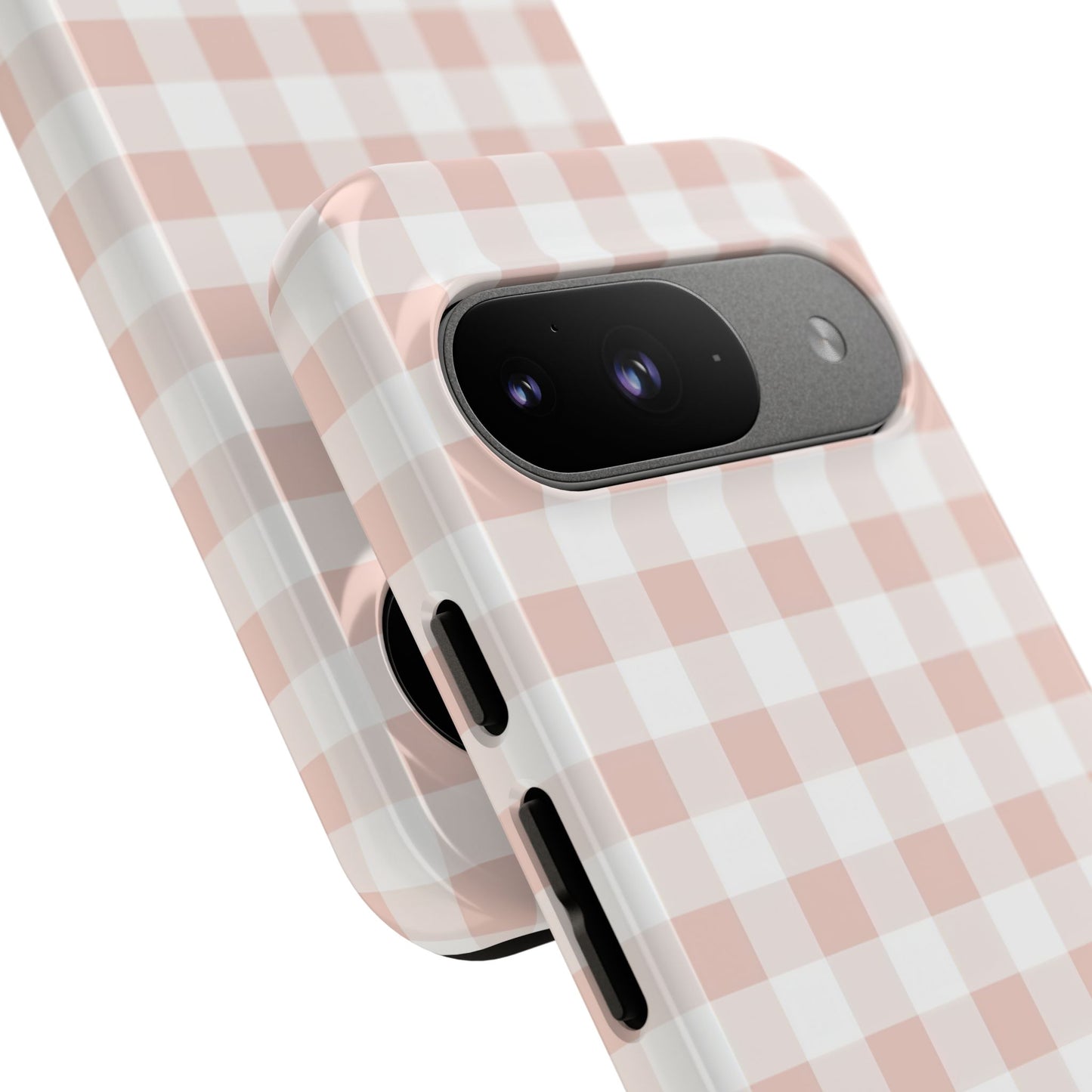 Gingham in Neutral Beige - Tough Phone Case