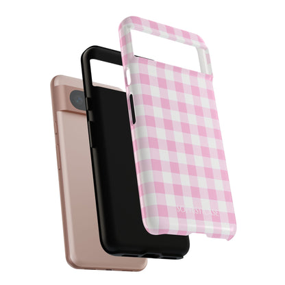 Gingham in Pink - Protective Phone Case for Google Pixel