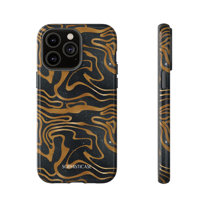 Cosmic Gold in Black - iPhone Case, Samsung Galaxy Case, Google Pixel Case