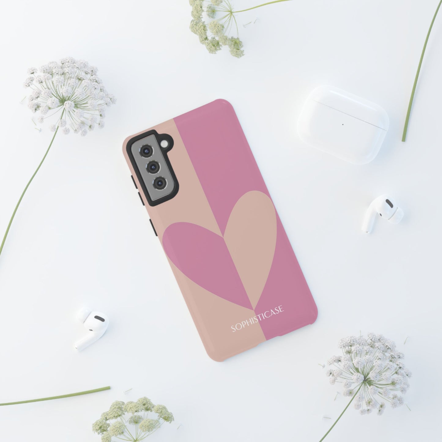 Be Mine in Pink and Brown - iPhone Case, Samsung Galaxy Case, Google Pixel Case