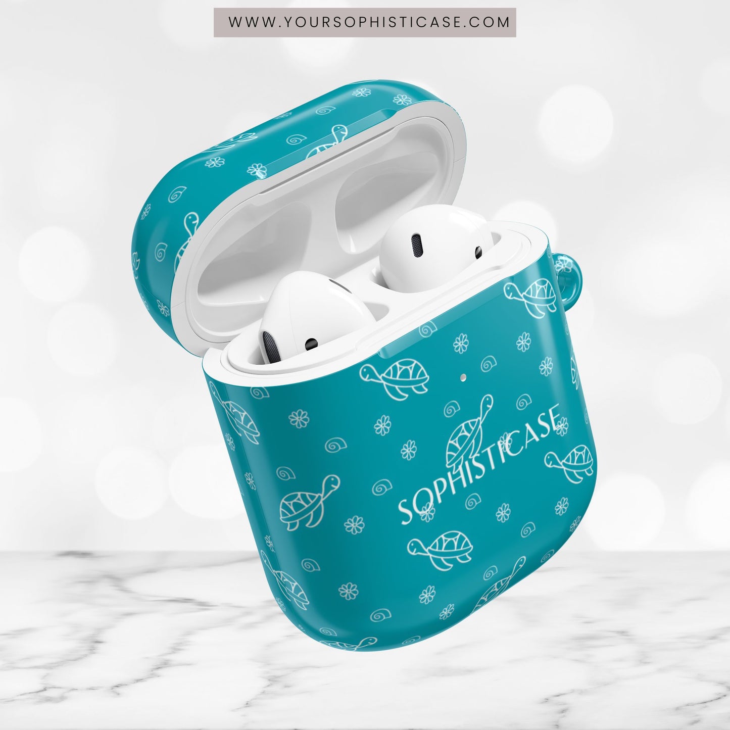 AirPod Cases - Turtle Island in Aqua