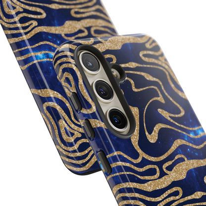 Cosmic Gold in Blue - iPhone Case, Samsung Galaxy Case, Google Pixel Case