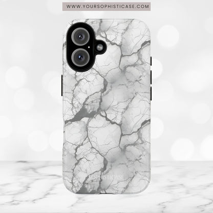 Marble Opulence in Charcoal Grey - iPhone Case