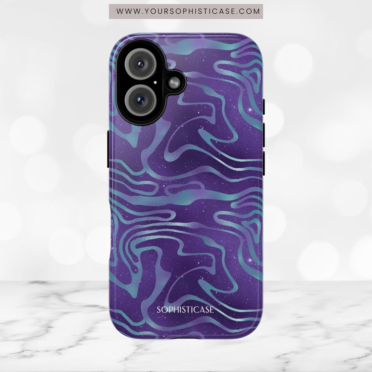 Cosmic Gold in Blue & Purple - iPhone Case, Samsung Galaxy Case, Google Pixel Case