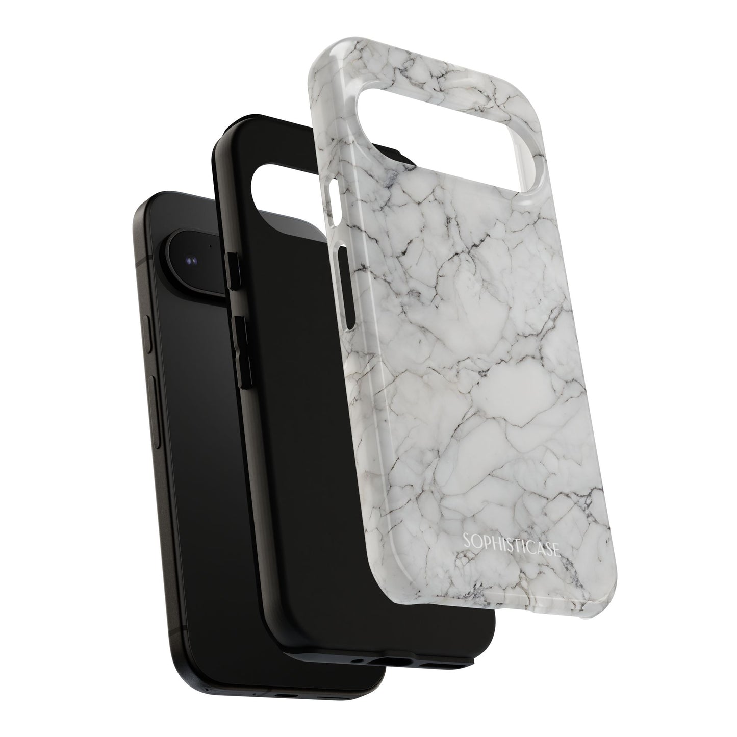 Marble Opulence in White - iPhone Case, Samsung Galaxy Case, Google Pixel Case