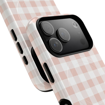 Gingham in Neutral Beige - Magsafe Case