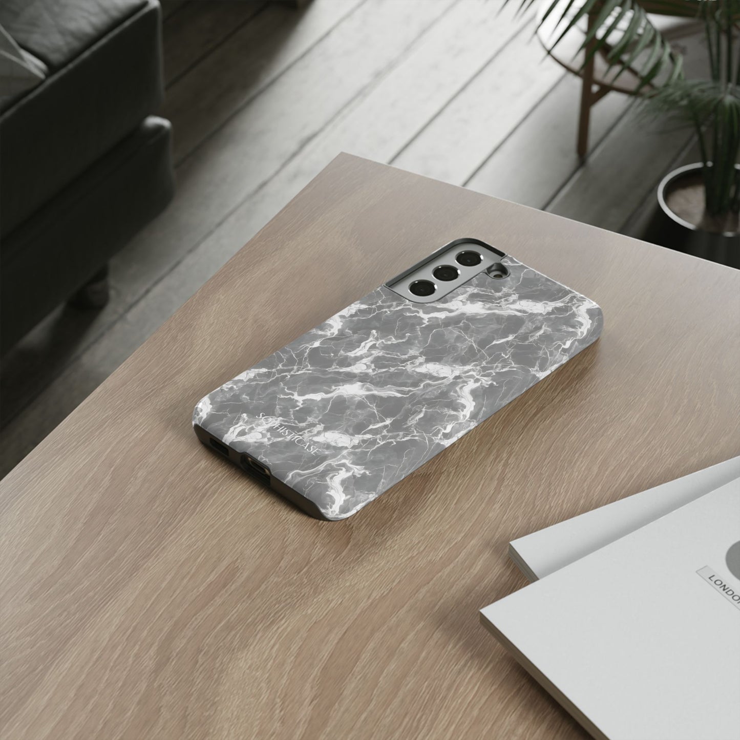 Marble Crush in Charcoal Grey - iPhone Case, Samsung Galaxy Case, Google Pixel Case