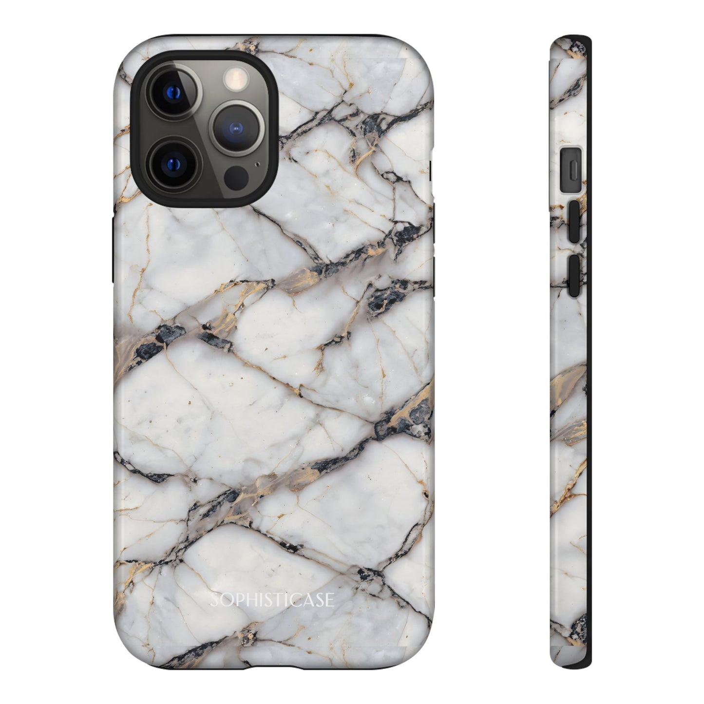 Marble Opulence in Cracked Beige - iPhone Case, Samsung Galaxy Case, Google Pixel Case