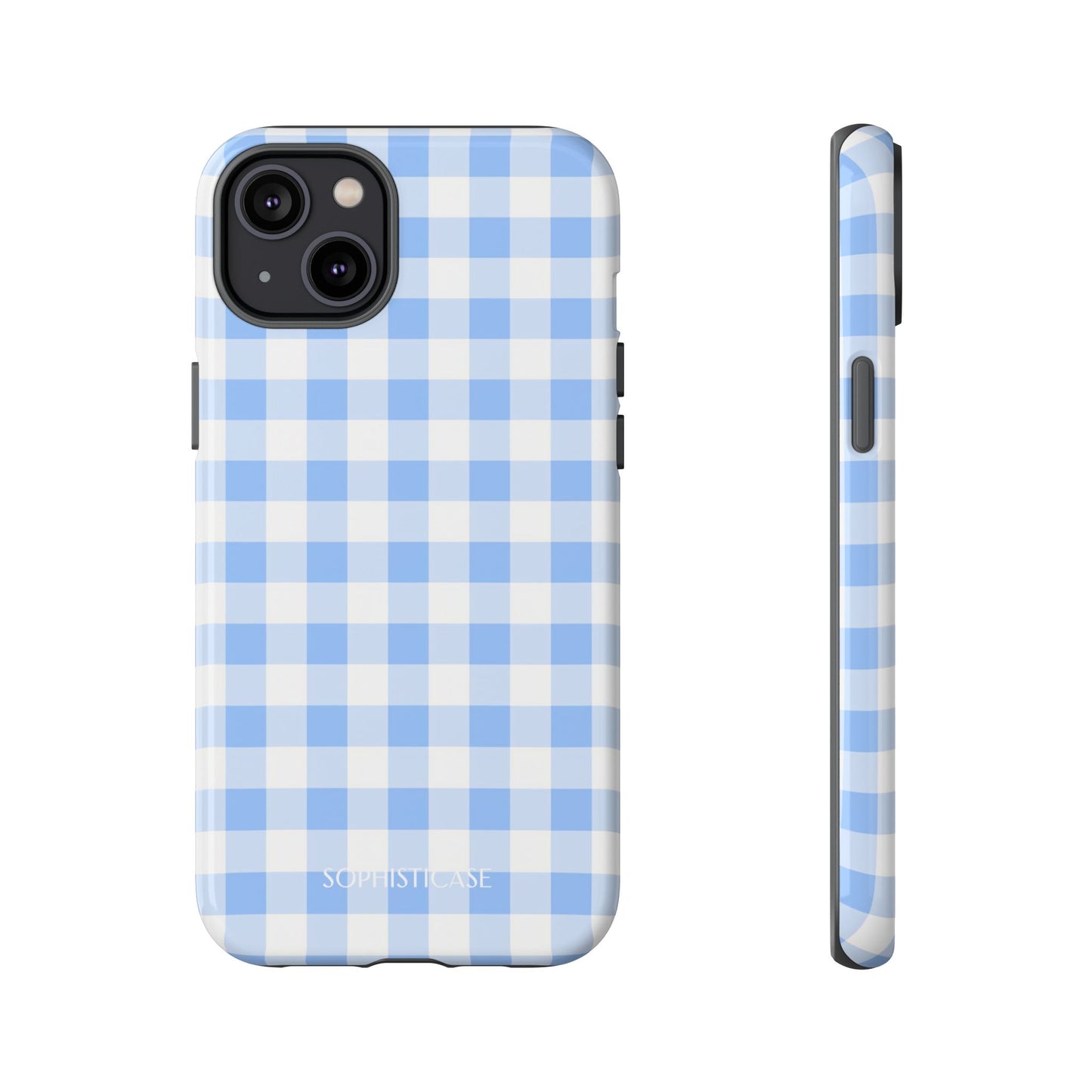 Gingham in Blue - Tough Phone Case