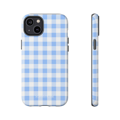 Gingham in Blue - Tough Phone Case