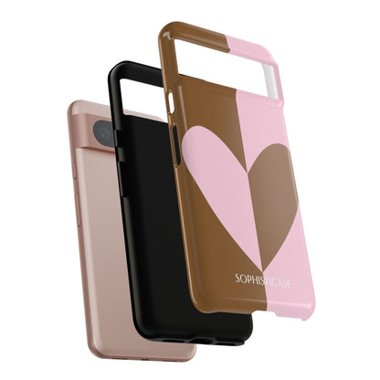 Be Mine in Pink and Brown - iPhone Case, Samsung Galaxy Case, Google Pixel Case