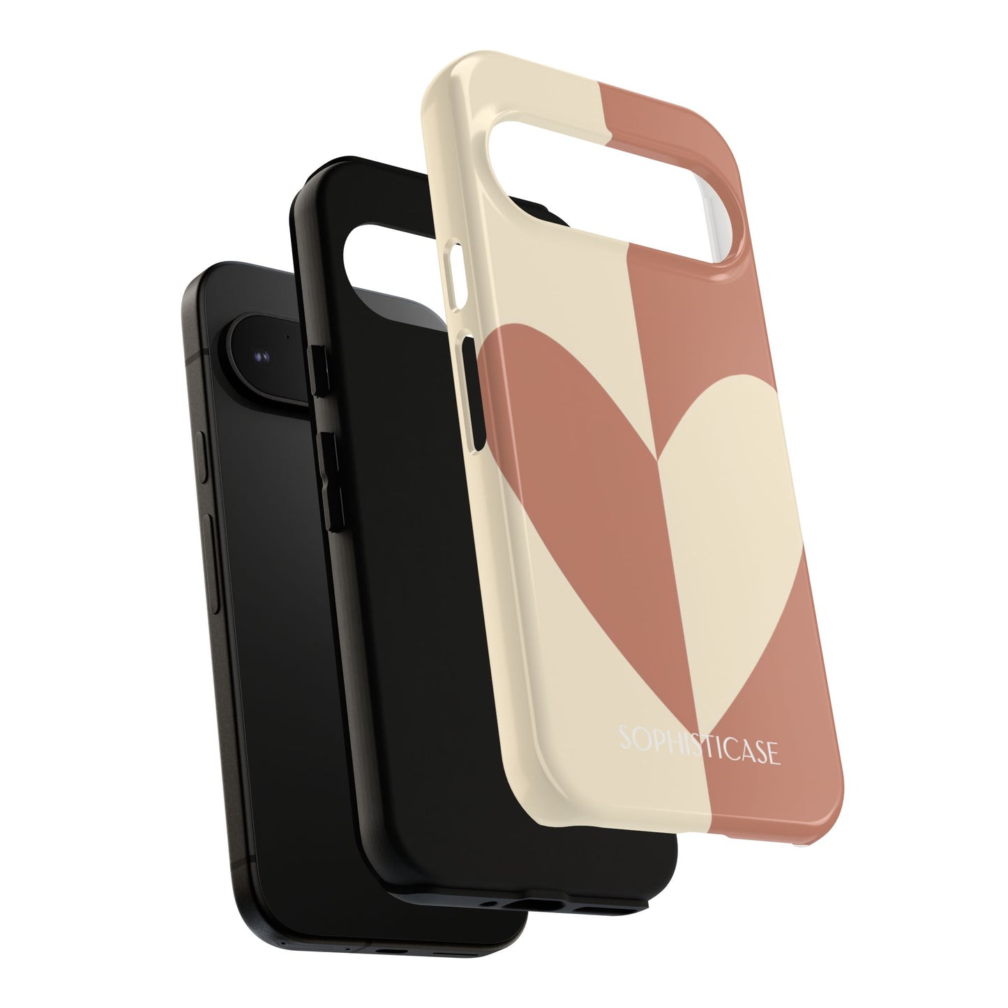 Be Mine in Brown and Cream - iPhone Case, Samsung Galaxy Case, Google Pixel Case