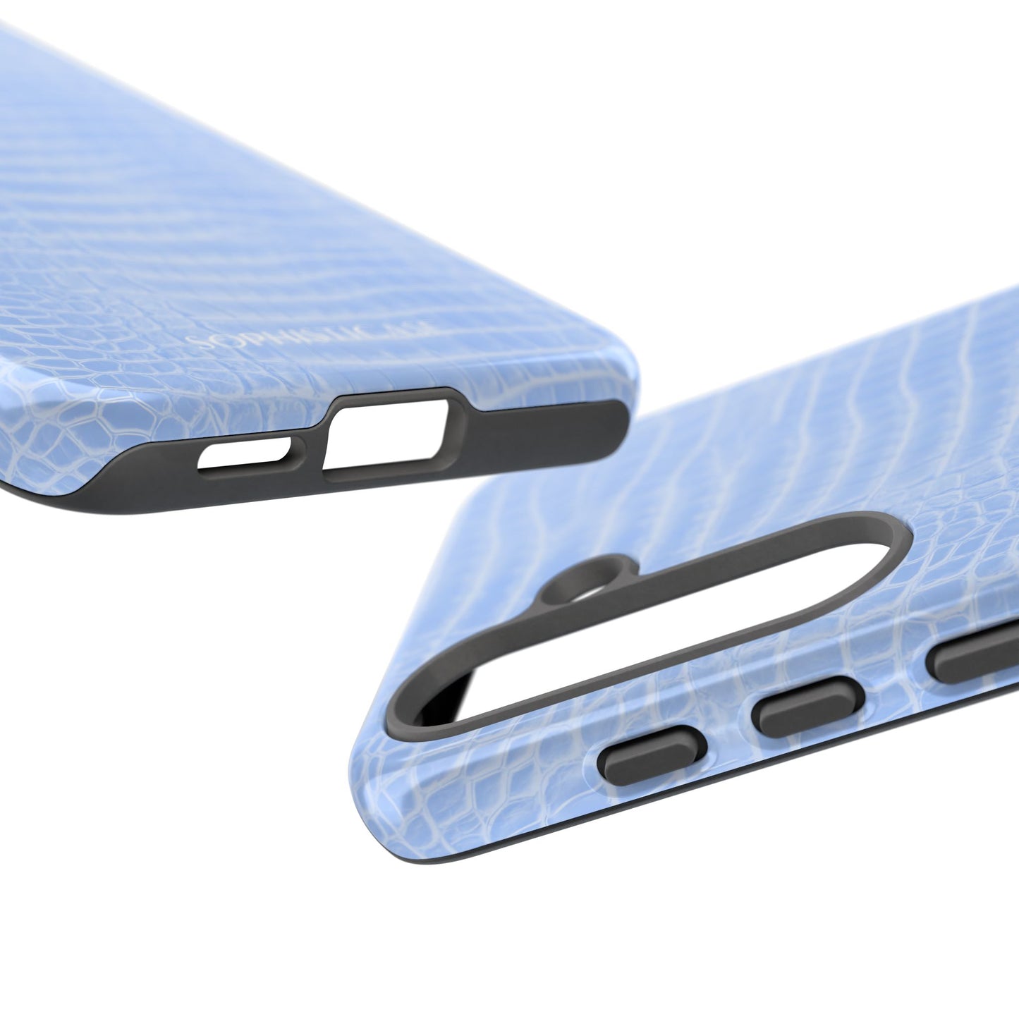 Luxe Leather in Blue - Tough Phone Case