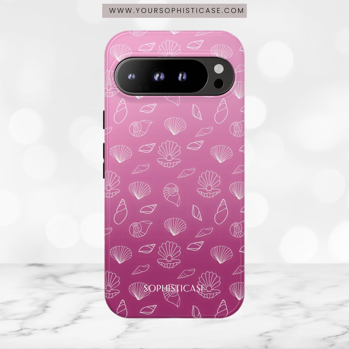 Seashell Society in Purple - iPhone Case, Samsung Galaxy Case, Google Pixel Case