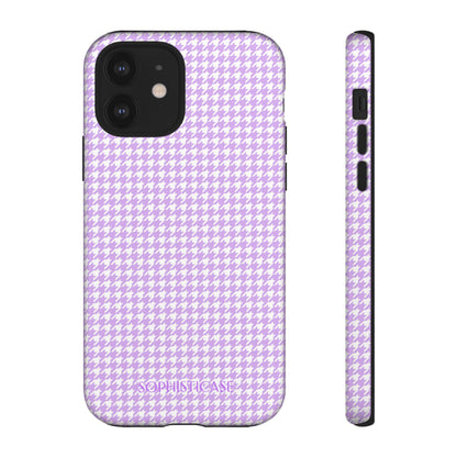 Houndstooth in Pastel Purple - Protective Phone Case for iPhone