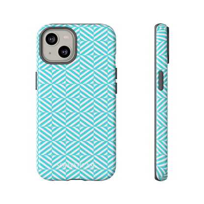 Illusions in Aqua - Protective Phone Case for iPhone