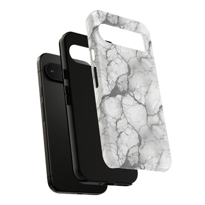 Marble Opulence in Charcoal Grey - Tough Phone Case