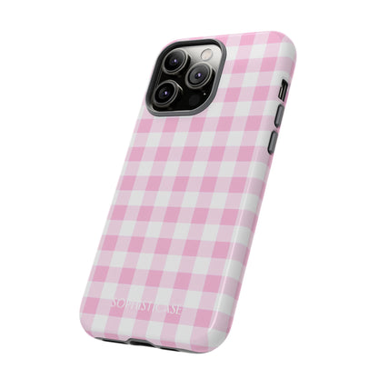 Gingham in Pink - Protective Phone Case for iPhone