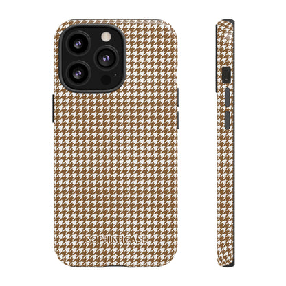Houndstooth in Brown - iPhone Case, Samsung Galaxy Case, Google Pixel Case