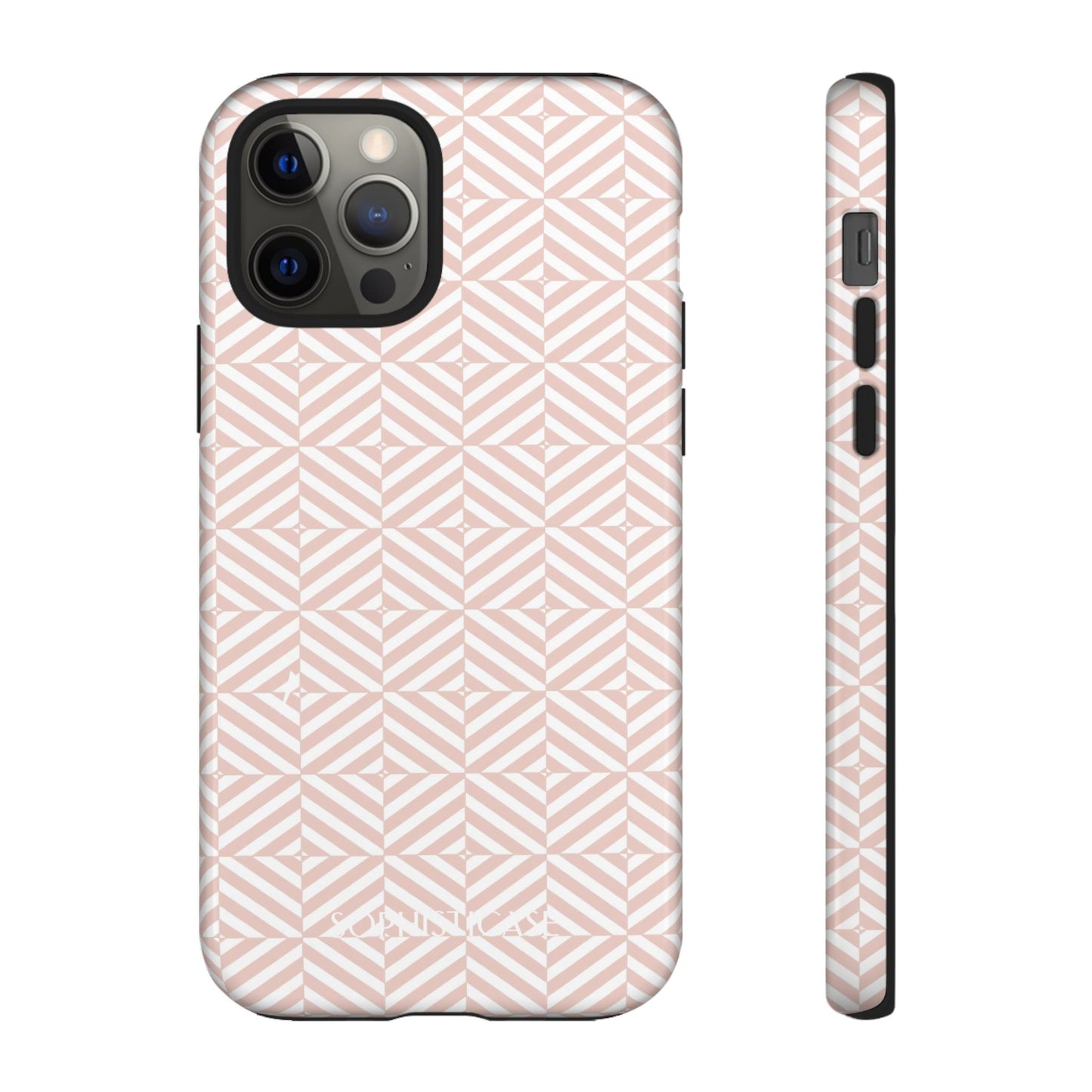 Illusions in Neutral Beige - Dual Layer Shockproof Phone Case for iPhone, Google Pixel and Samsung Galaxy