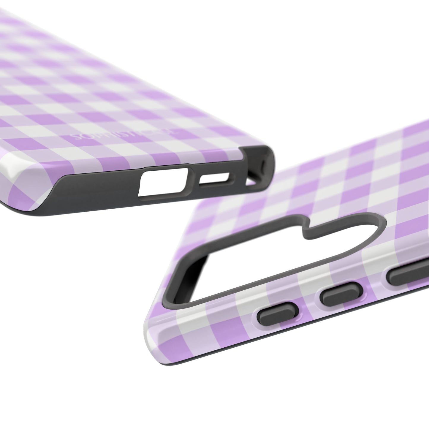 Gingham in Purple - Tough Phone Case