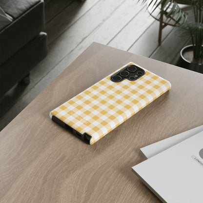 Gingham in Yellow - Tough Phone Case