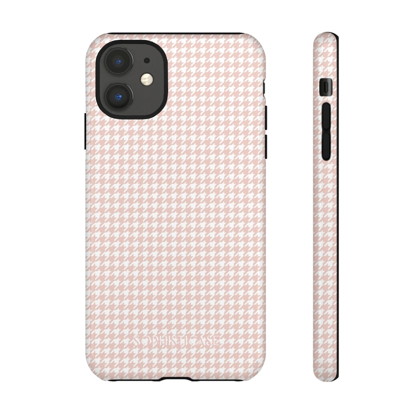 Houndstooth in Neutral - Drop Proof Phone Case for iPhone