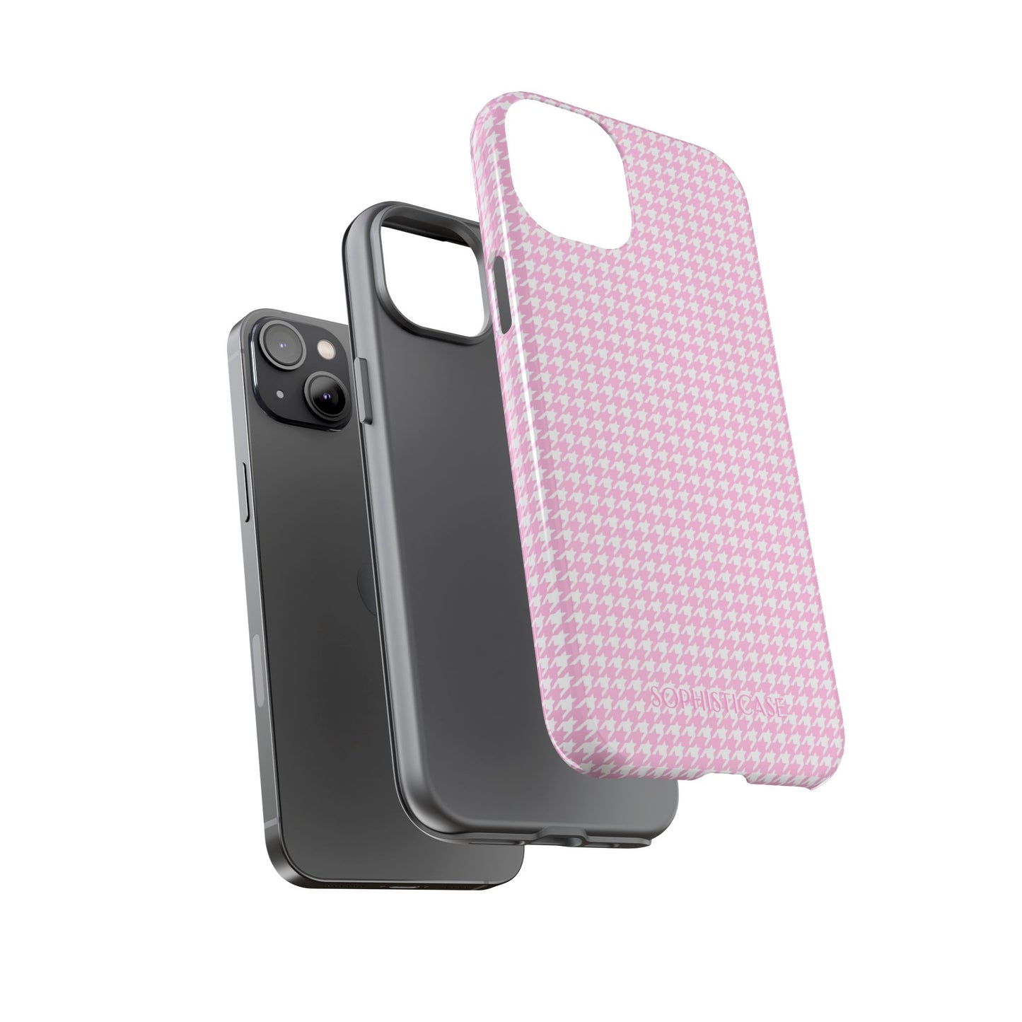 Tough Case - Houndstooth in Pink