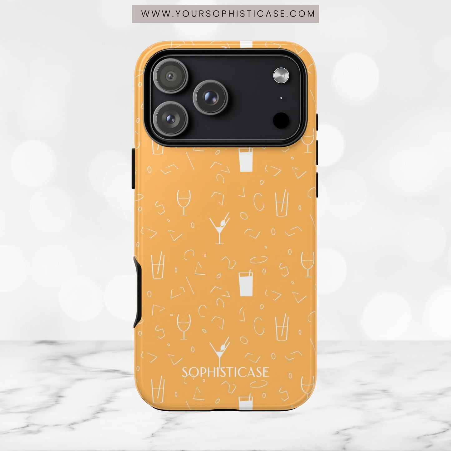 Cocktail Hour in Yellow - iPhone Case