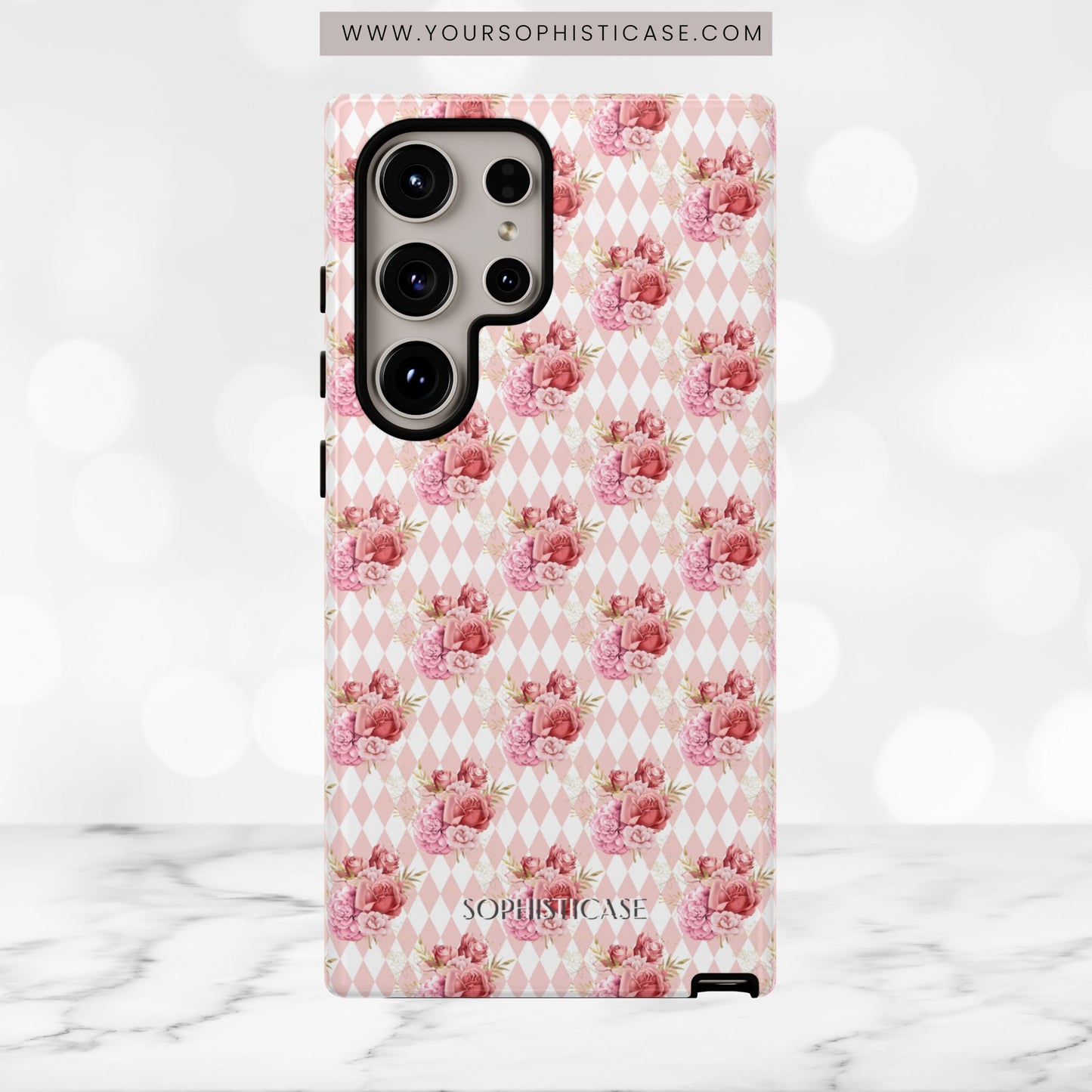 Rose Diamond Romance in Juliette - Tough Phone Case