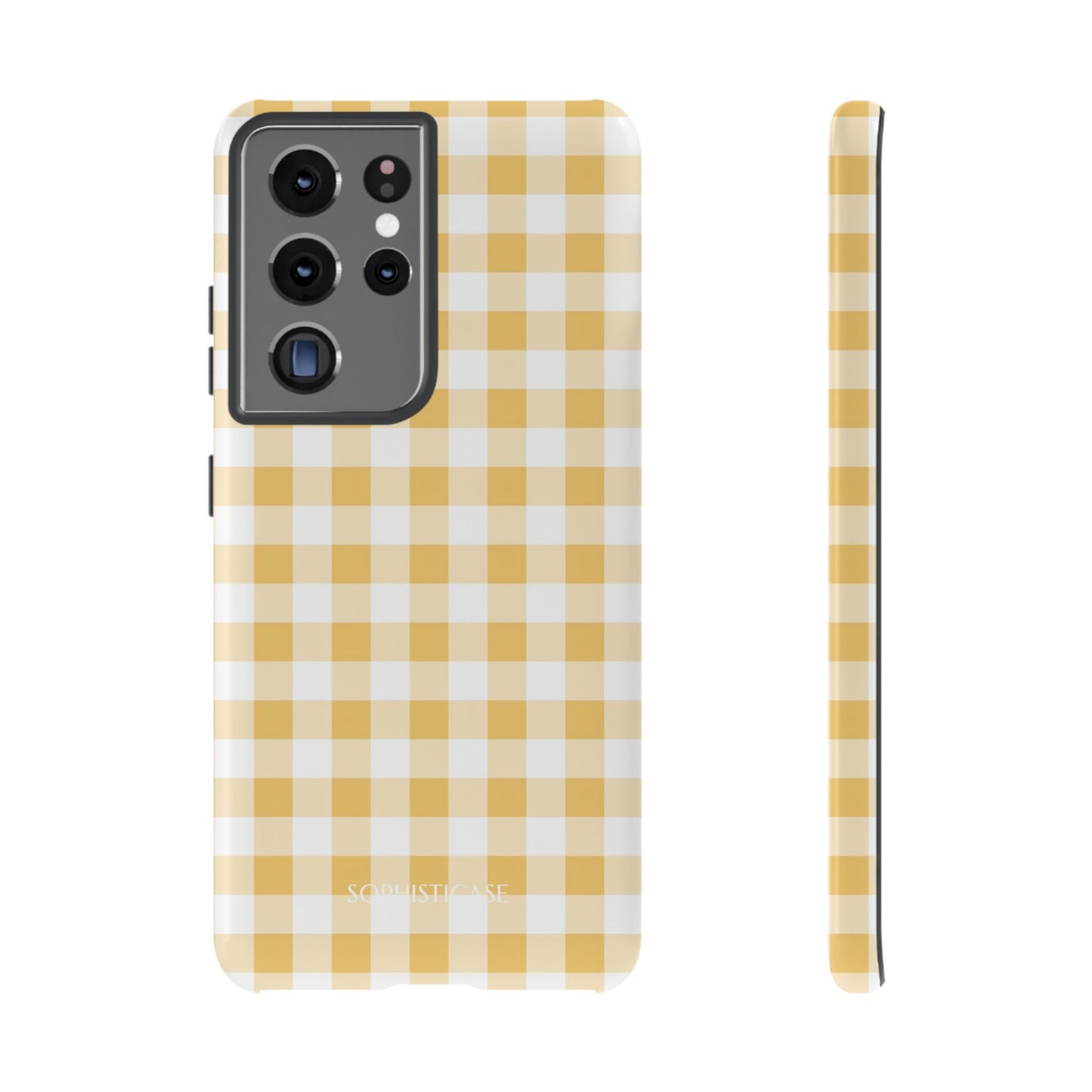 Gingham in Yellow - iPhone Case, Samsung Galaxy Case, Google Pixel Case