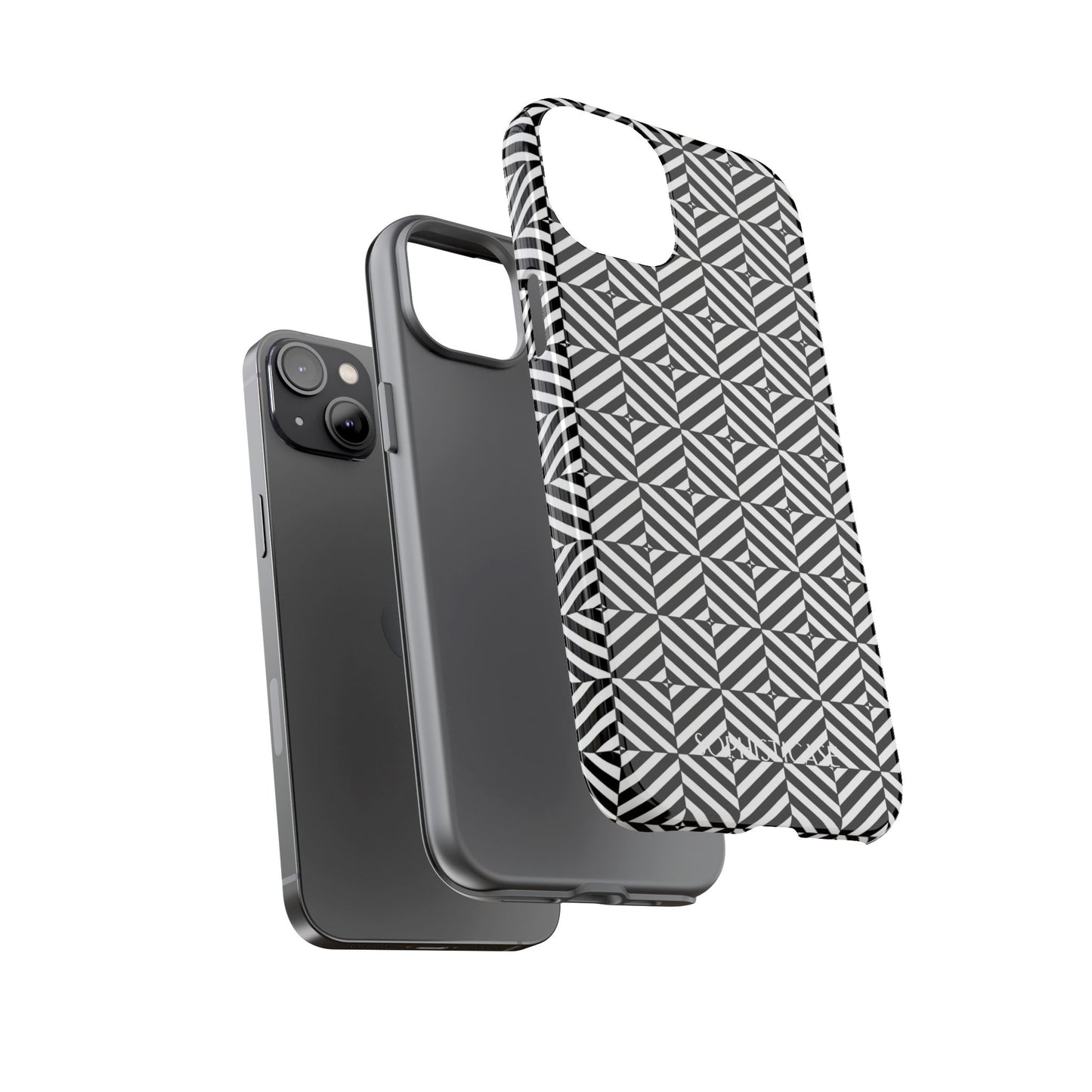 Illusions in Black - iPhone Case