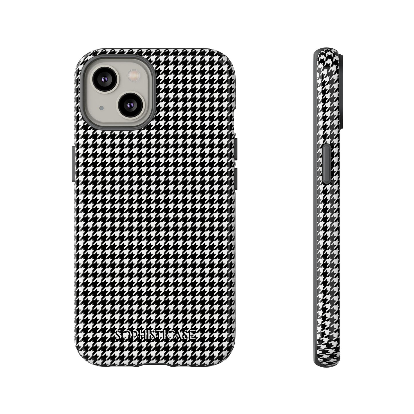 Houndstooth in Black - Drop Proof Phone Case for iPhone