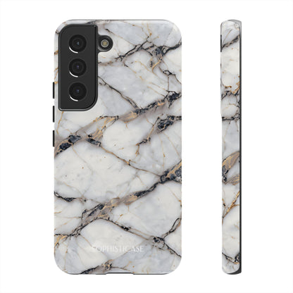 Marble Opulence in Cracked Beige - iPhone Case, Samsung Galaxy Case, Google Pixel Case
