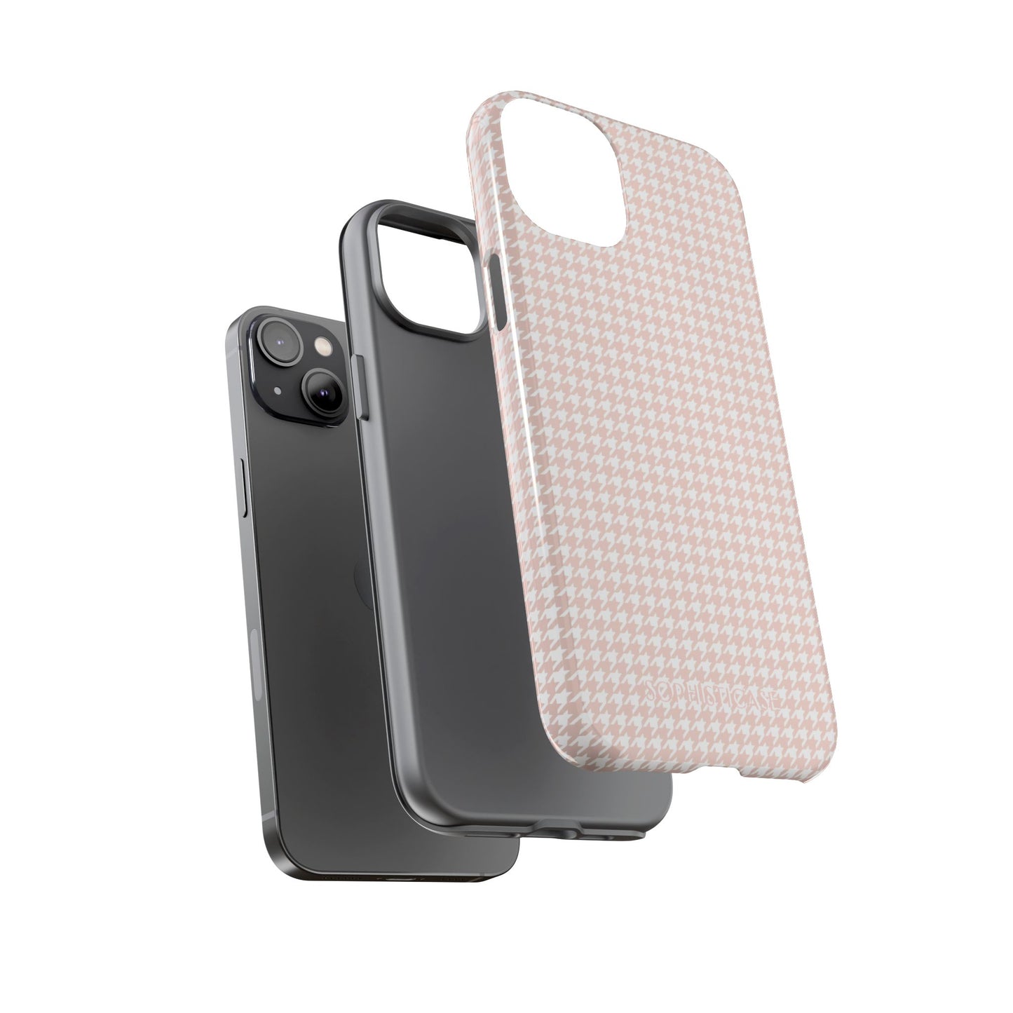 Houndstooth in Neutral - Drop Proof Phone Case for iPhone