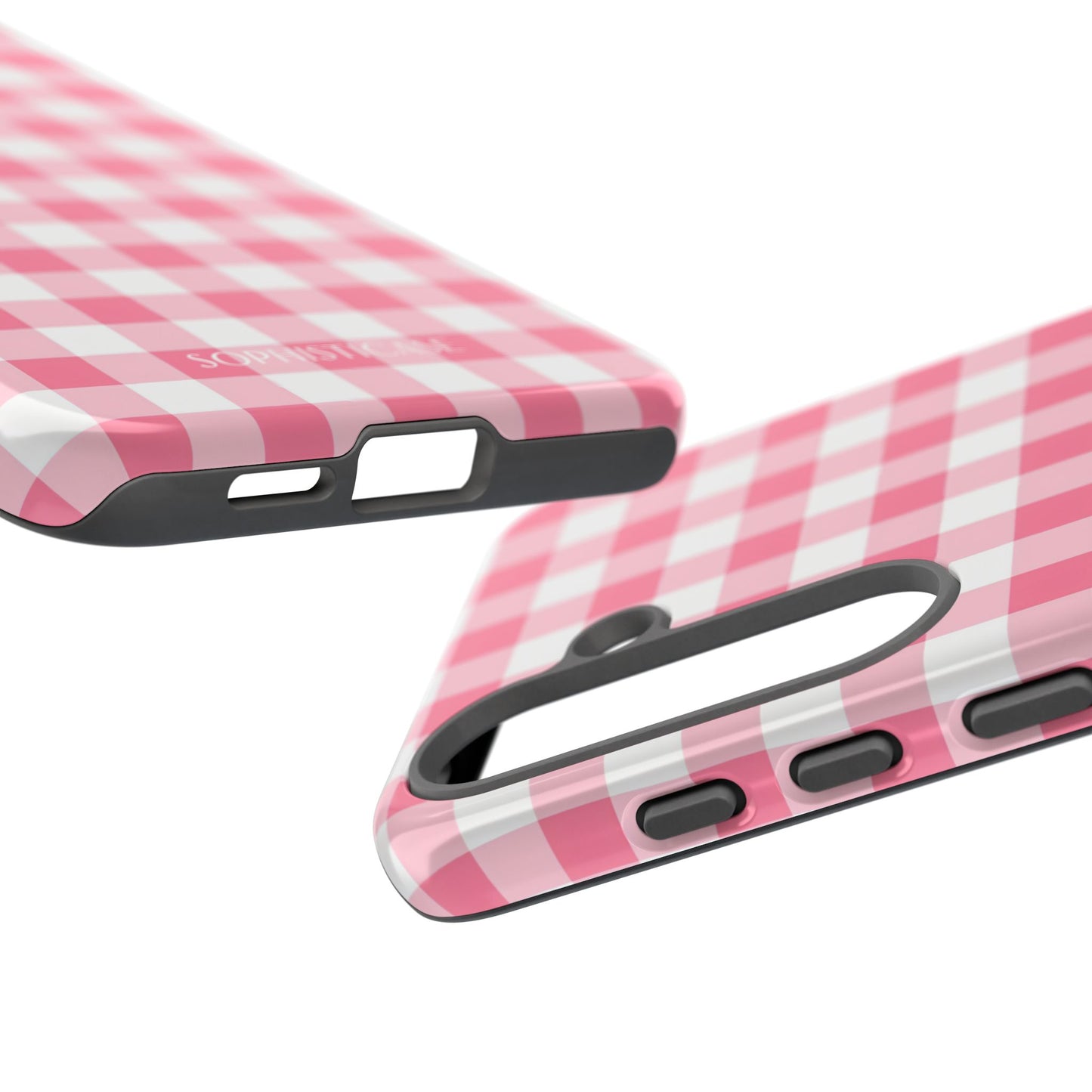 Gingham in Salmon - Tough Phone Case