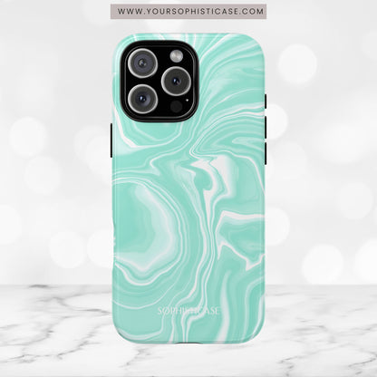 Liquid Dreams in Green - Tough Phone Case