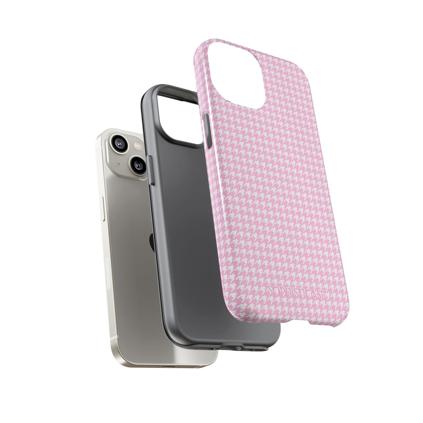 Tough Case - Houndstooth in Pink