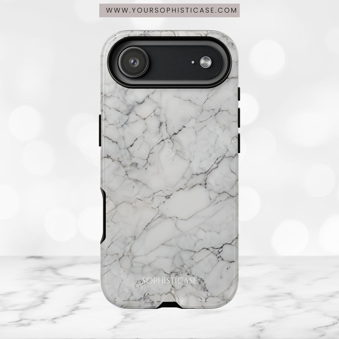 Marble Opulence in White - iPhone Case, Samsung Galaxy Case, Google Pixel Case