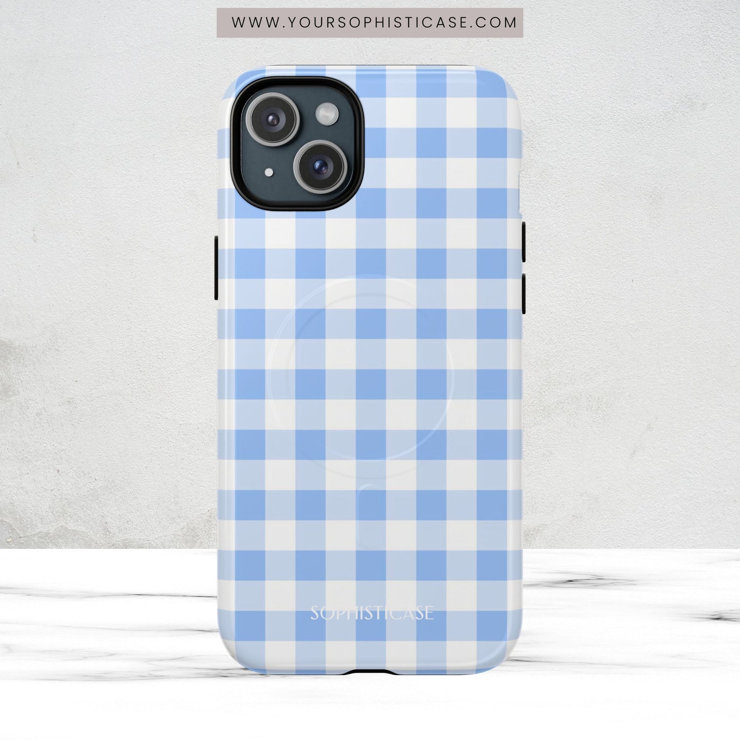 Gingham in Blue - Magsafe Case