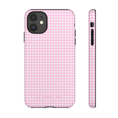 Houndstooth in Pink - Protective Phone Case for iPhone