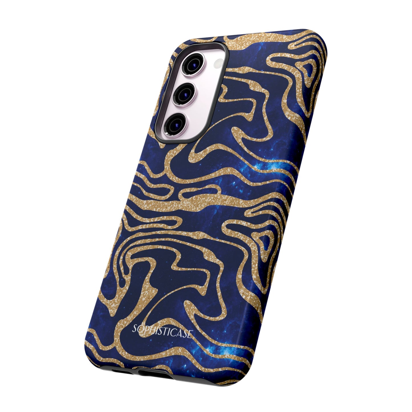 Cosmic Gold in Blue - iPhone Case, Samsung Galaxy Case, Google Pixel Case