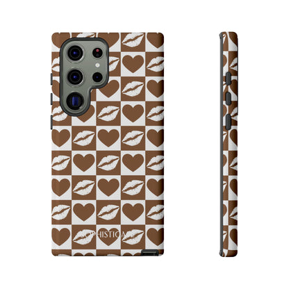 Belle Amie in Deep Brown - Galentines Release - Shockproof Phone Case for iPhone, Samsung Galaxy and Google Pixel