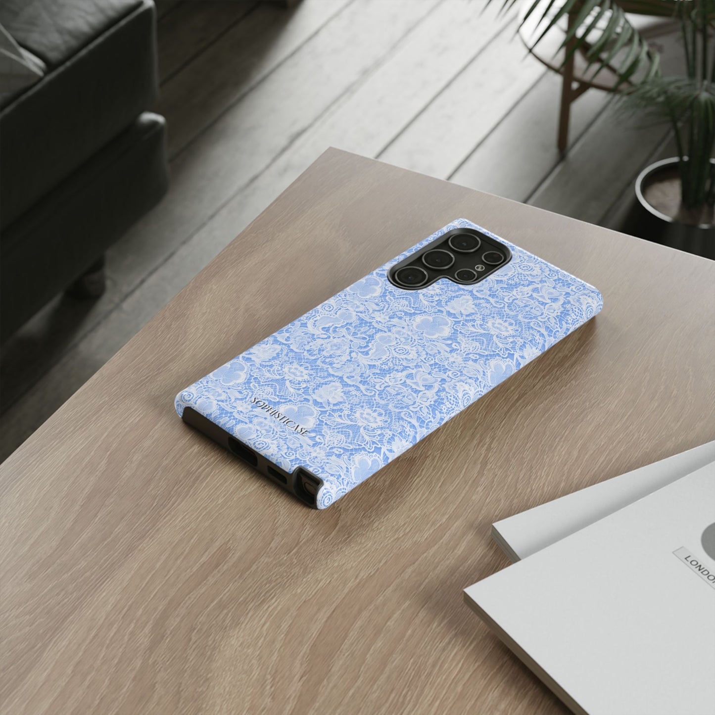 Luxe Lace in Blue - iPhone Case, Samsung Galaxy Case, Google Pixel Case