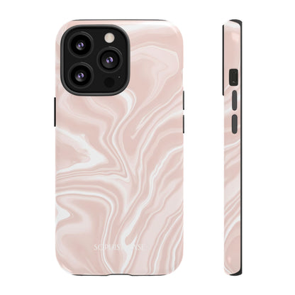 Liquid Dreams in Neutral Beige - iPhone Case