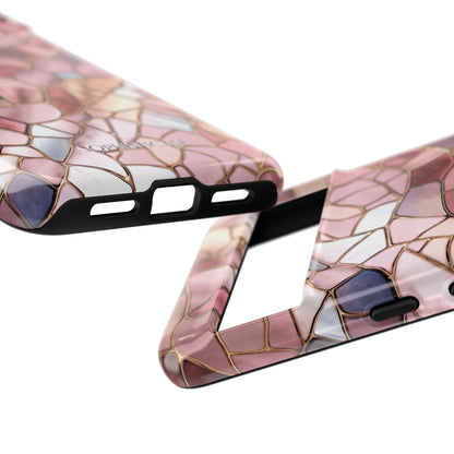 Rose' Runway in Pink Mosaic - Tough Phone Case